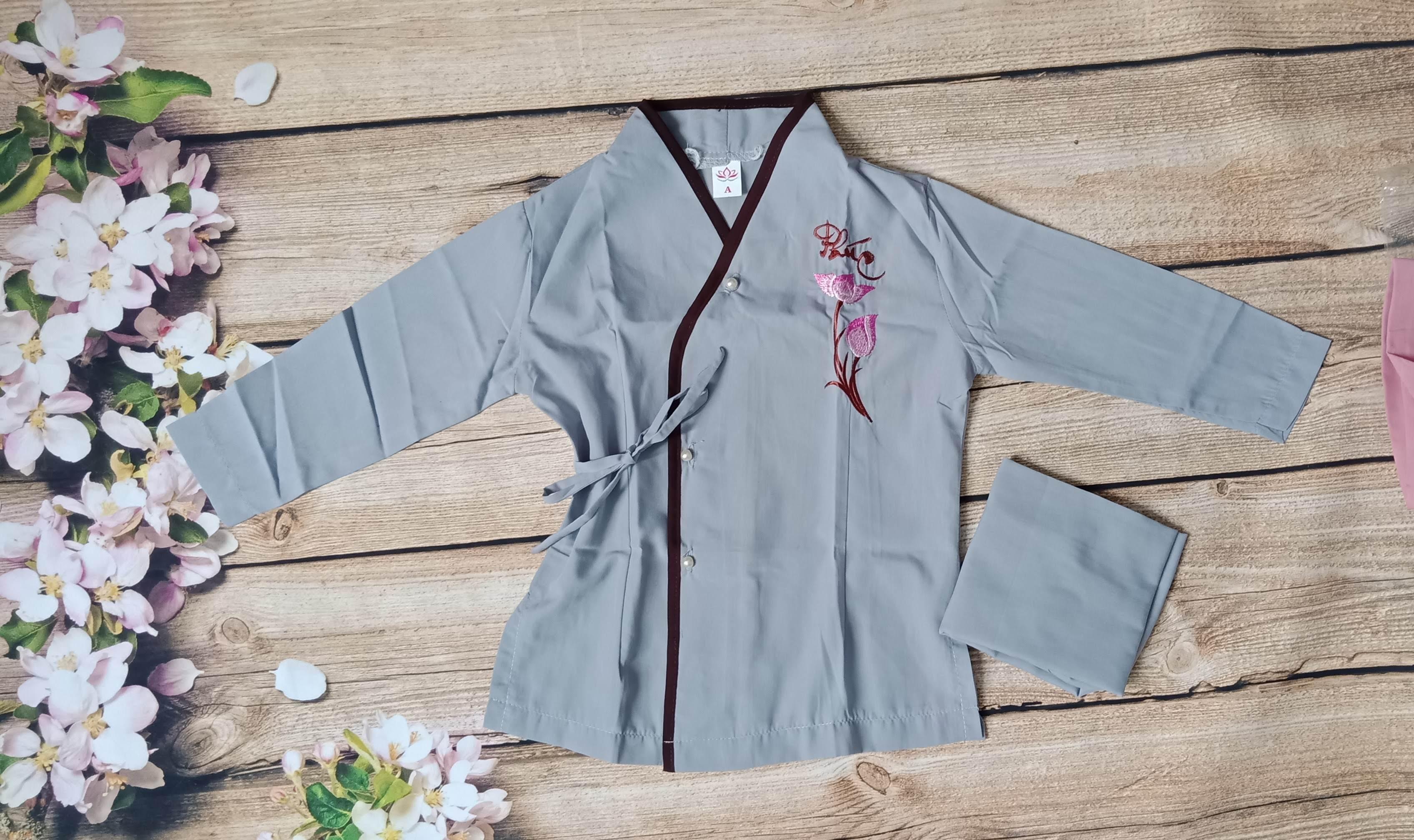[HCM]Đồ lam  đi chùa bé gái