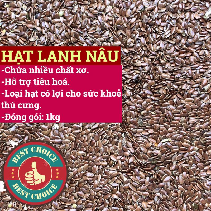 1KG HẠT LANH NÂU thức ăn cho VẸT, YẾN HÓT