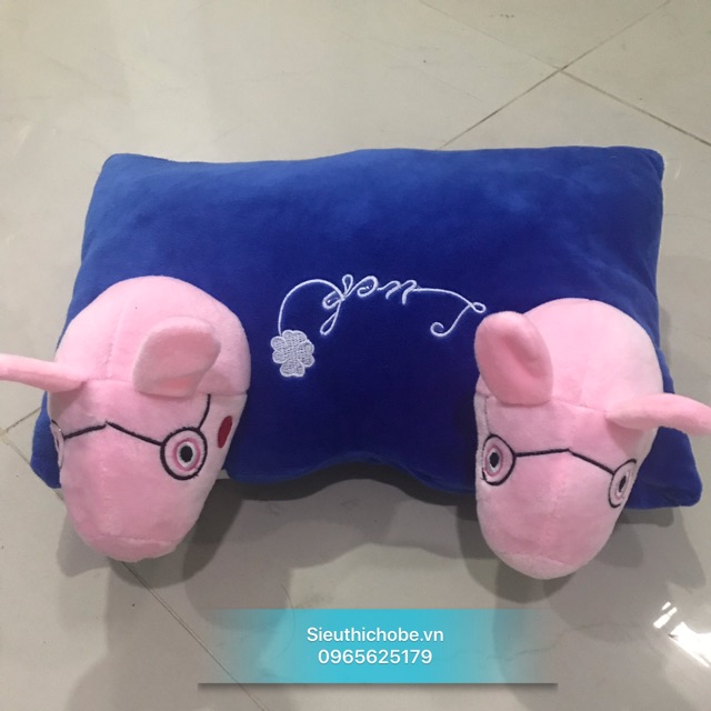 [HCM]Gối đi xe máy cho bé - Hình Heo Peppa