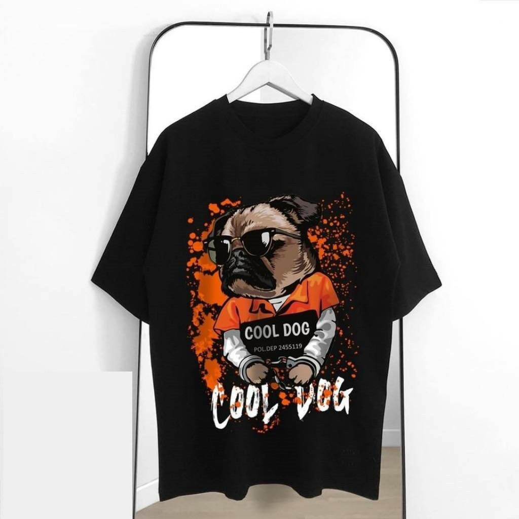 HCM ÁO thun IN HÌNH CHÓ unisex