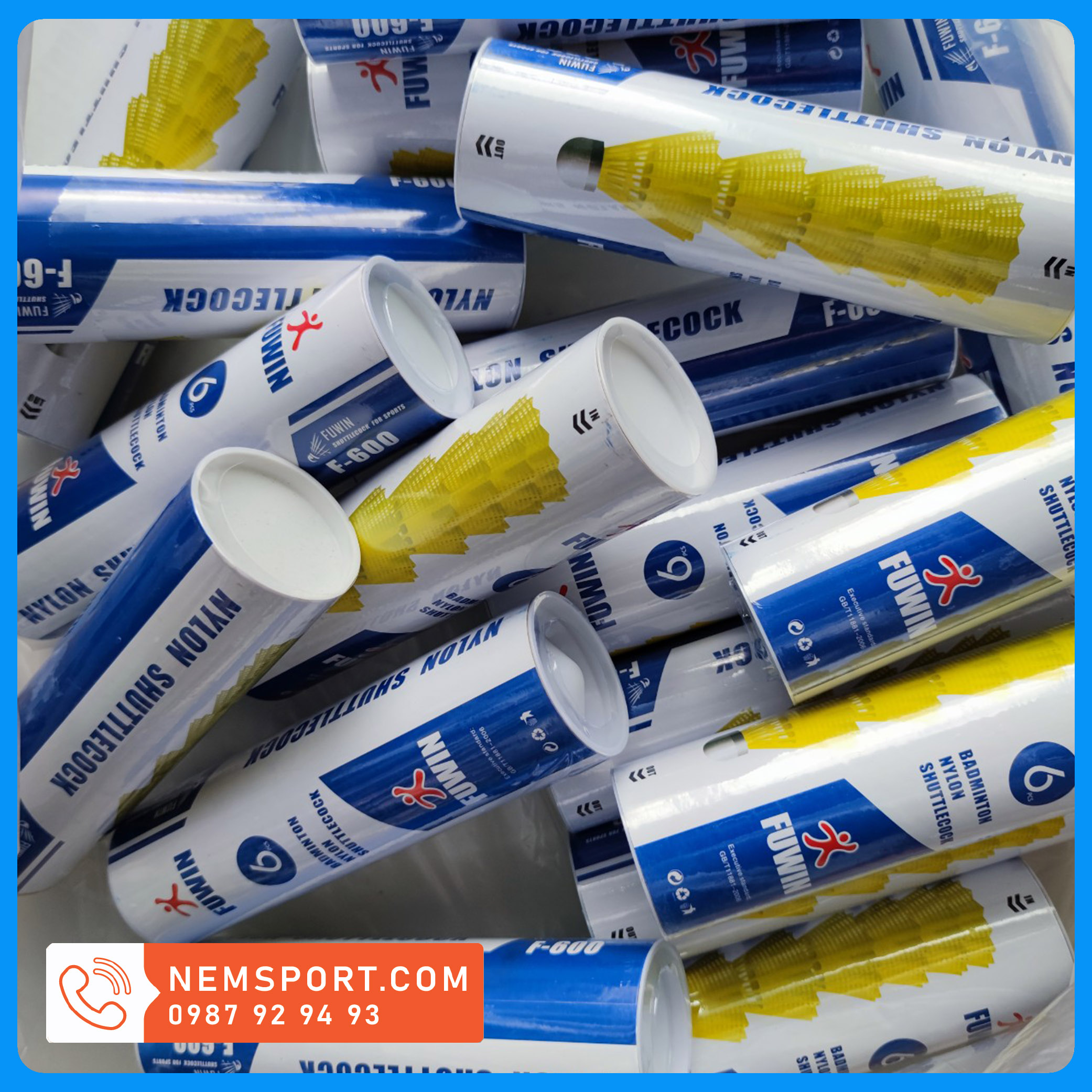 Quả Cầu Lông Nhựa Fuwin Xanh ( 1 lốc 6 quả )