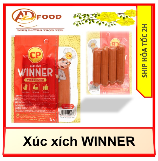 : xúc xích winner cp gói 200gr