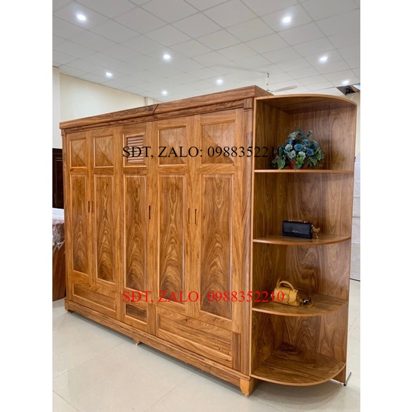 Tủ quần áo Gỗ hương xám phòng ngủ sang trọng, hiện đại, tiện nghi