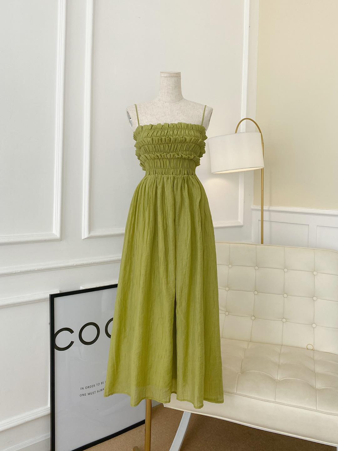 [Ảnh thật] Đầm maxi 2 dây nhún bèo nhiều màu hot
