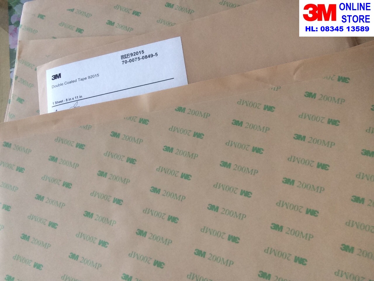 Băng keo 2 mặt 3M 92015 khổ A4, dày 0.15mm