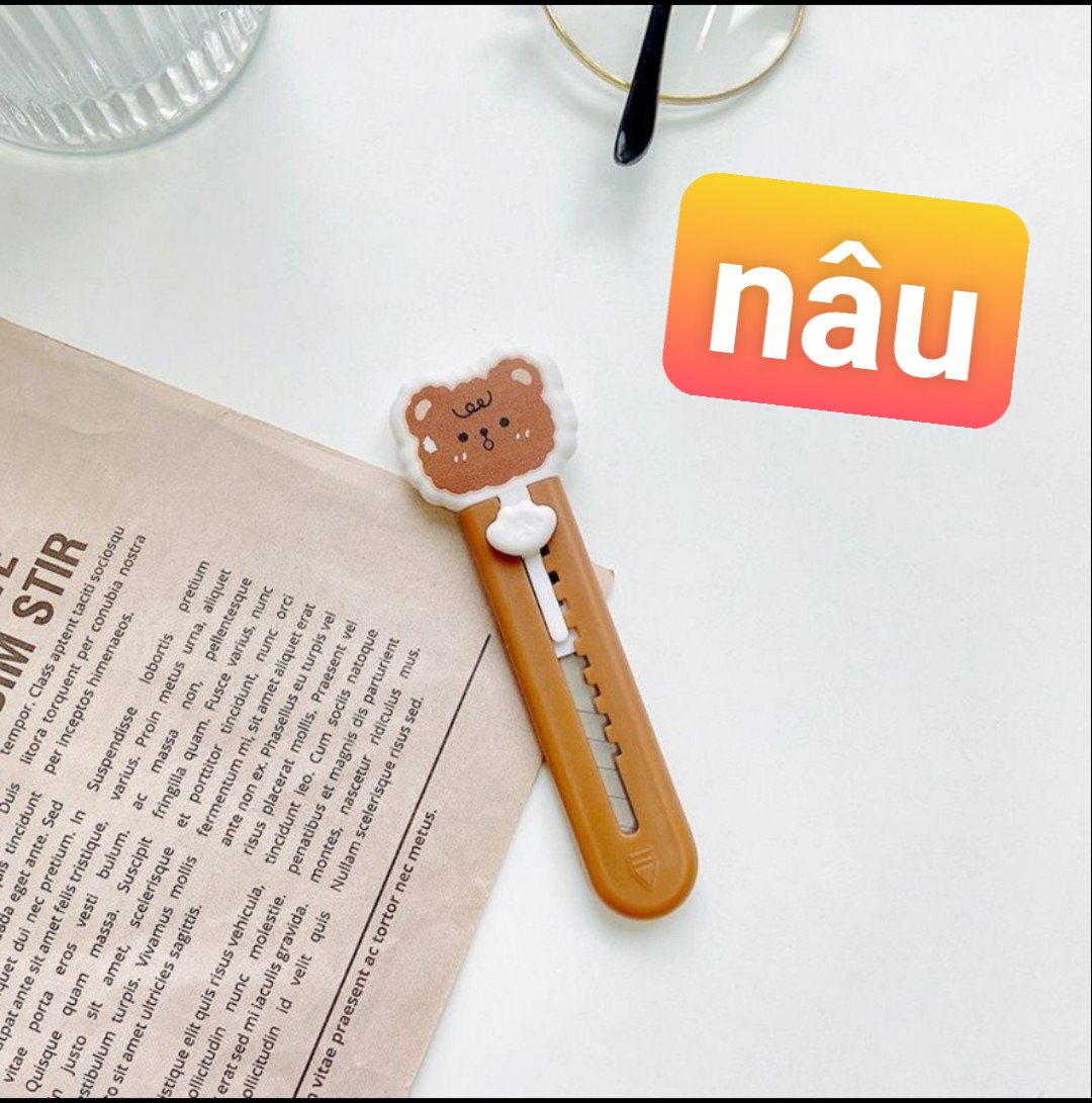 [HCM] Dao rọc giấy unbox GẤU MINI CUTE