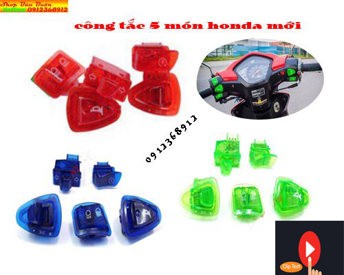 CÔNG TẮC MÀU 5 MÓN ( CHO XE ĐỜI HONDA MỚI )