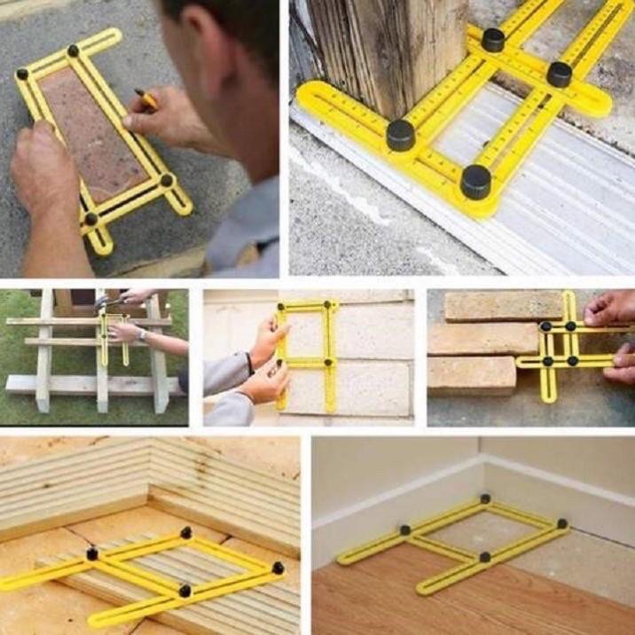 Thước đo góc cạnh đa năng thước xếp thước đo 4 góc