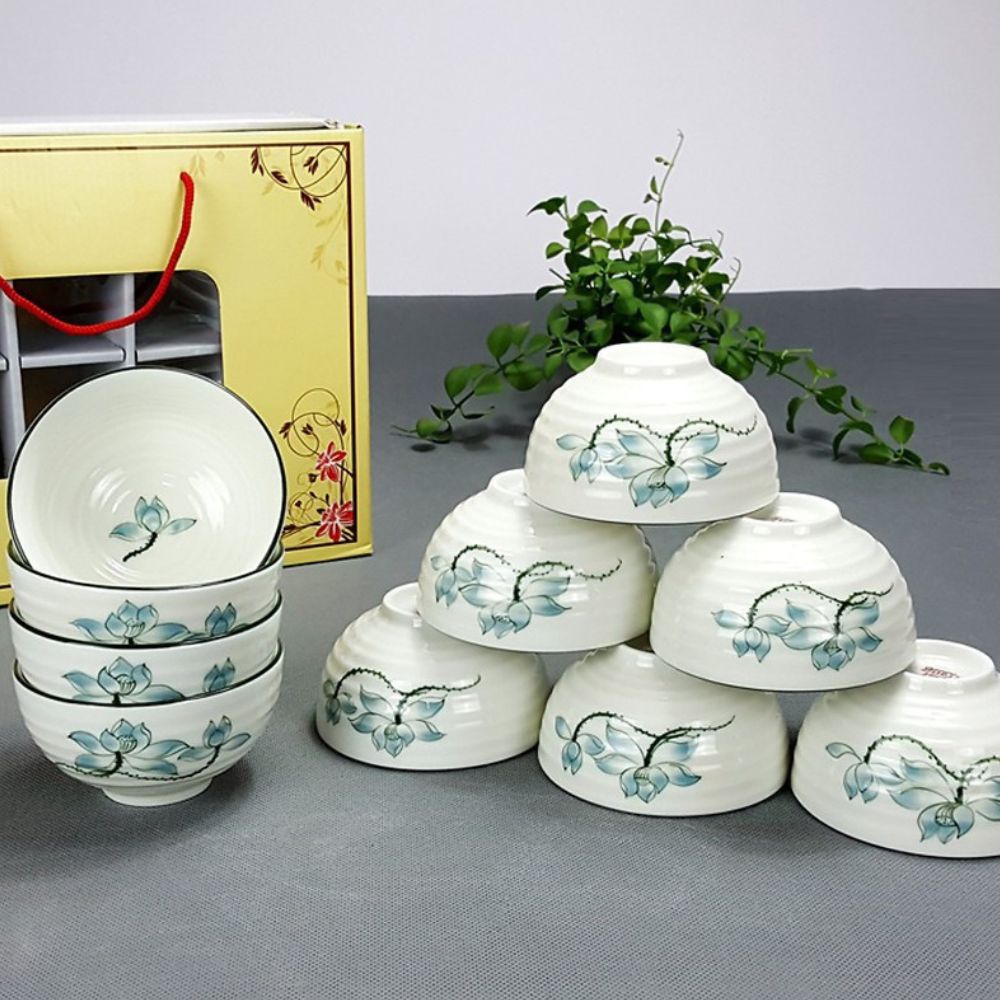 [BỘ 10 CHÉN MEN TỐT ]COMBO 10 CHÉN SỨ HOA VĂN CAO CẤP - CHÉN SỨ TRÁNG MEN. CHEN SU- CHÉN GỐM SỨ BÁT TRÀNG!
