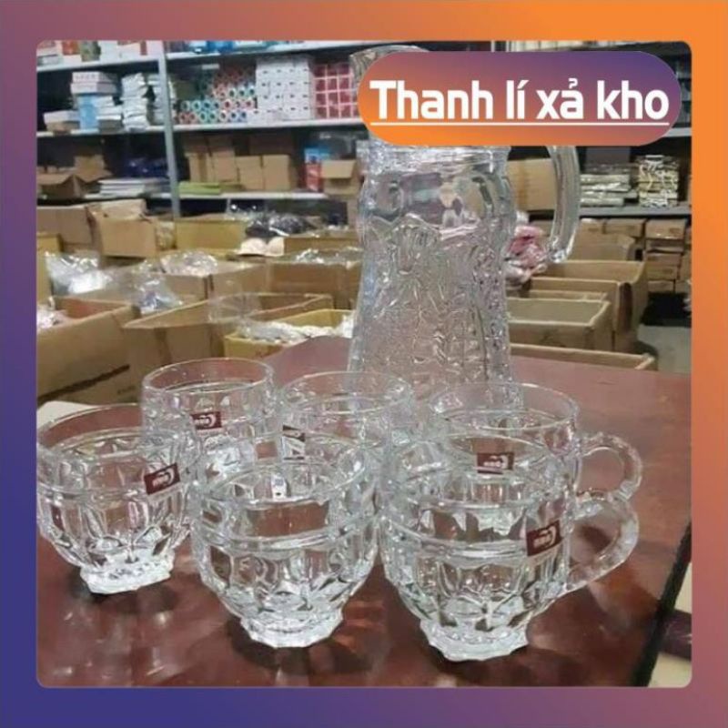 Bộ cốc thủy tinh 6 cốc living in home cao cấp -khohanggiasi