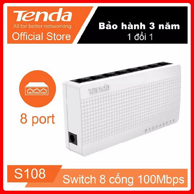 Tenda s108 network switch - 8 port / switch 8 port, 100mb