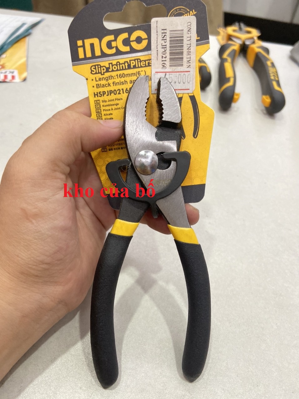 Kềm mũi trượt (6"/160mm) Ingco HSPJP02160