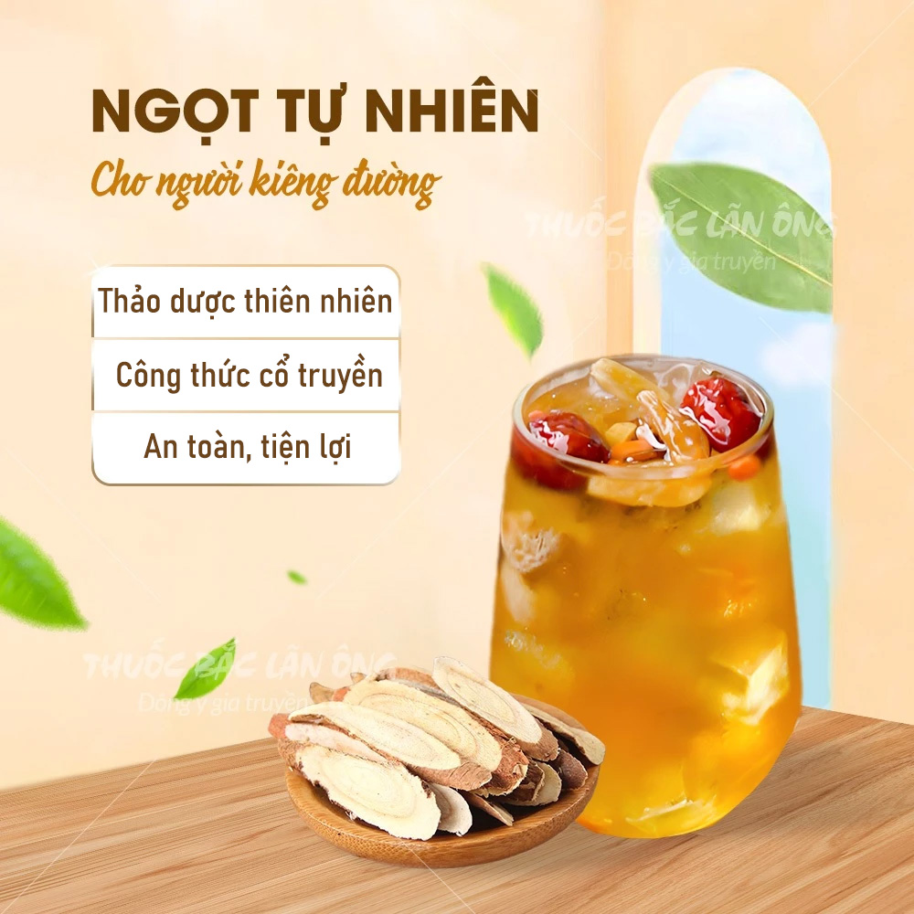 Bột cam thảo 100g, nguyên chất, thơm mịn, bột pha uống, đắp mặt - Lãn Ông