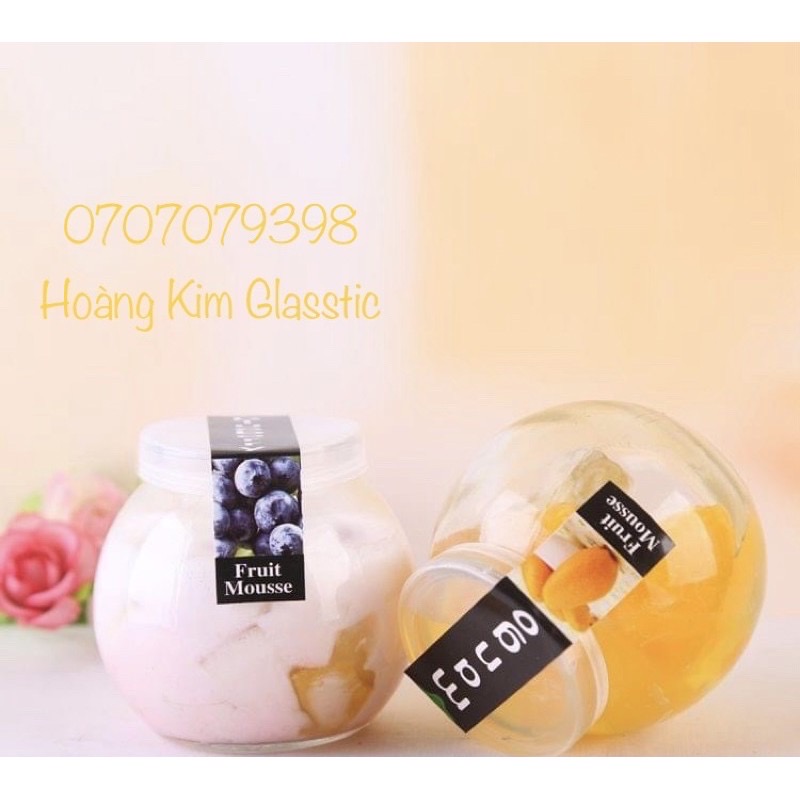 LỌ THUỶ TINH TRÒN- NẮP NHỰA- 200ml