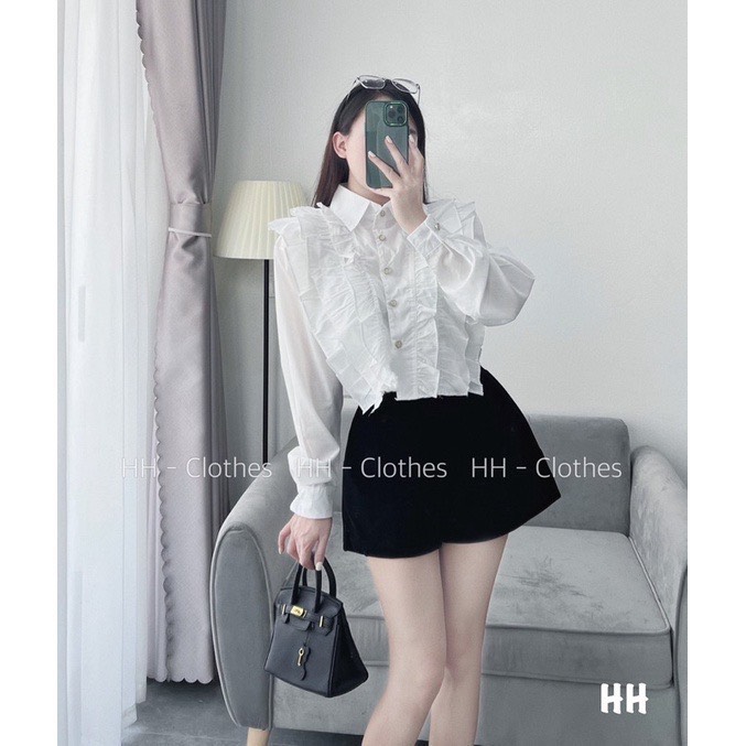 ÁO SƠ MI CÔNG SỞ VIỀN BÈO TIỂU THƯ