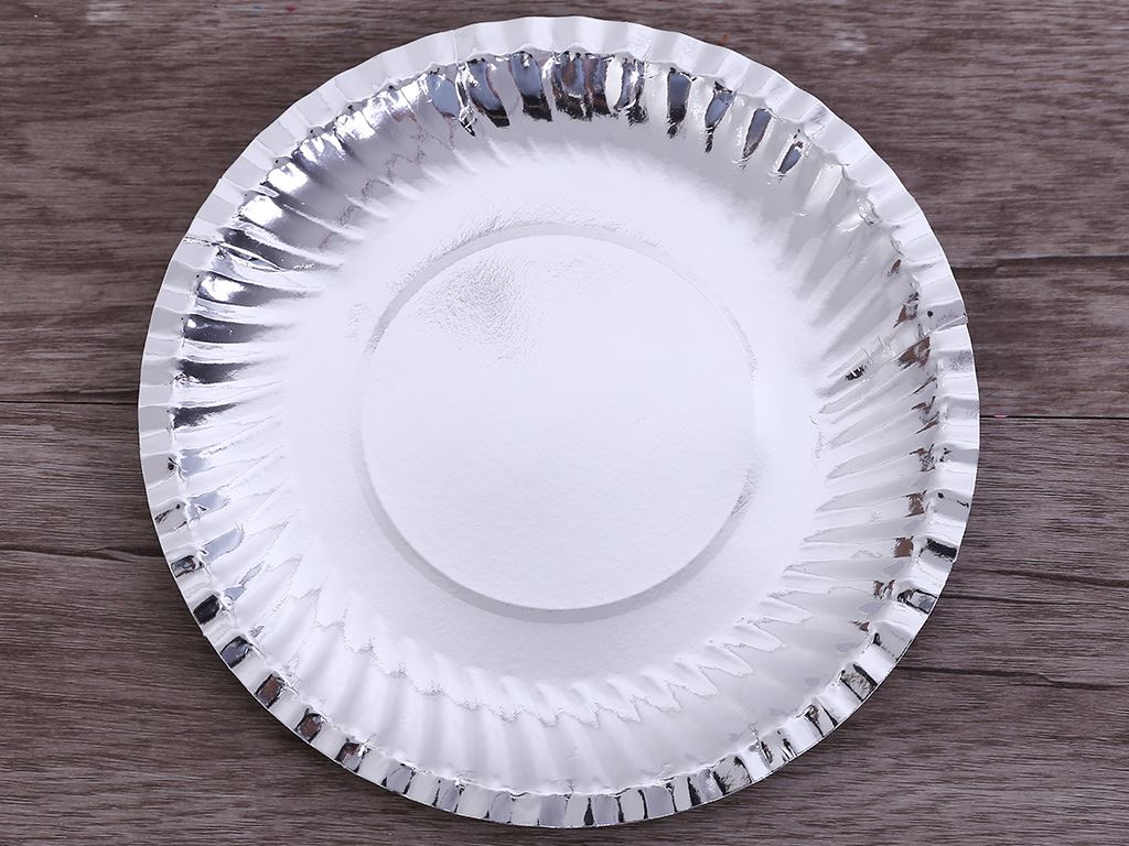 Combo 10 cái dĩa giấy phủ bạc Hunufa 16cm