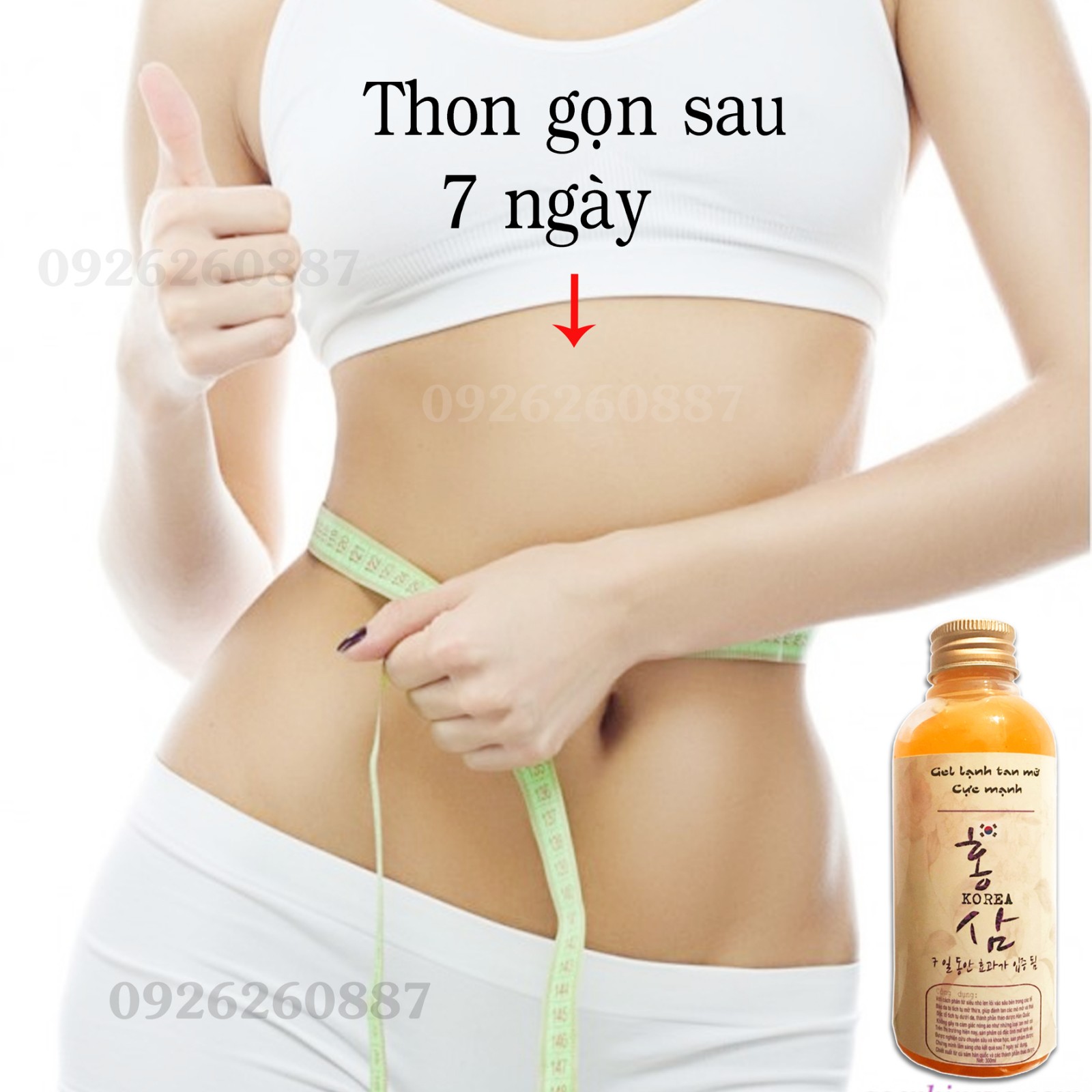 [HCM]Gel Tan Mỡ Cấp Tốc Tặng Đai Nịt Bụng Hàn Quốc