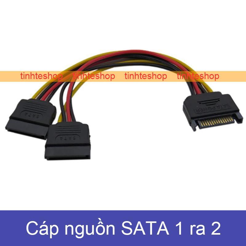 Dây cáp chia nguồn SATA 1 ra 2 20Cm - Chia từ nguồn SATA 1 thành 2 dùng cho 2 ổ cứng hoặc ổ CD