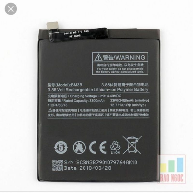 Pin xiaomi bm3b bảo hành 6 tháng.