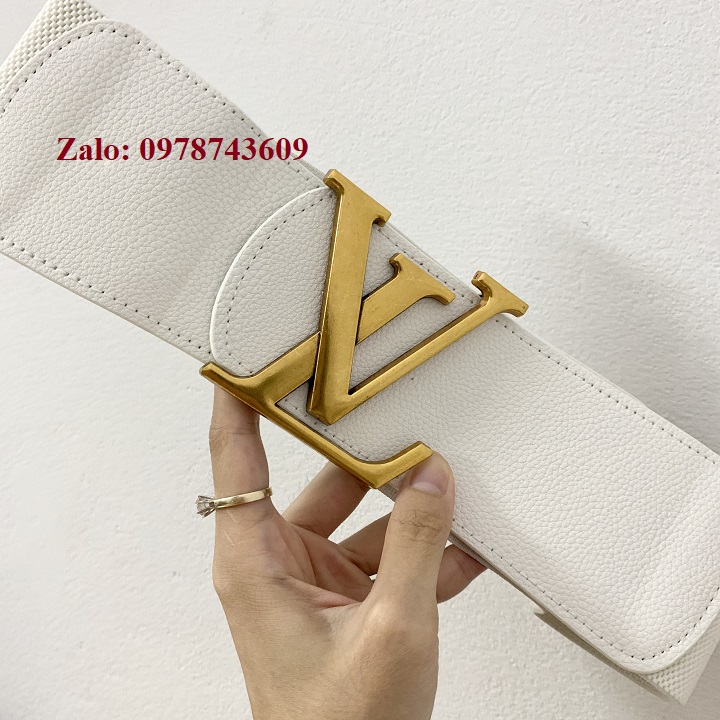 Đai váy nịt đầm L TRẮNG sang trọng 7.5cm