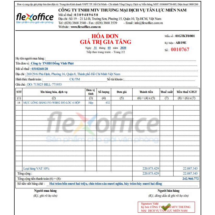 Mực lông bảng Thiên Long WBI-01
