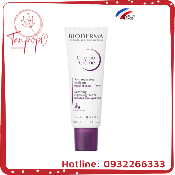 Kem phục hồi da tổn thương Bioderma Cicabio Crème - 40ml