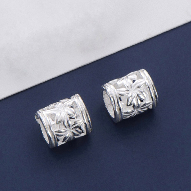 [S925] Charm bạc trụ bông hoa - MH237