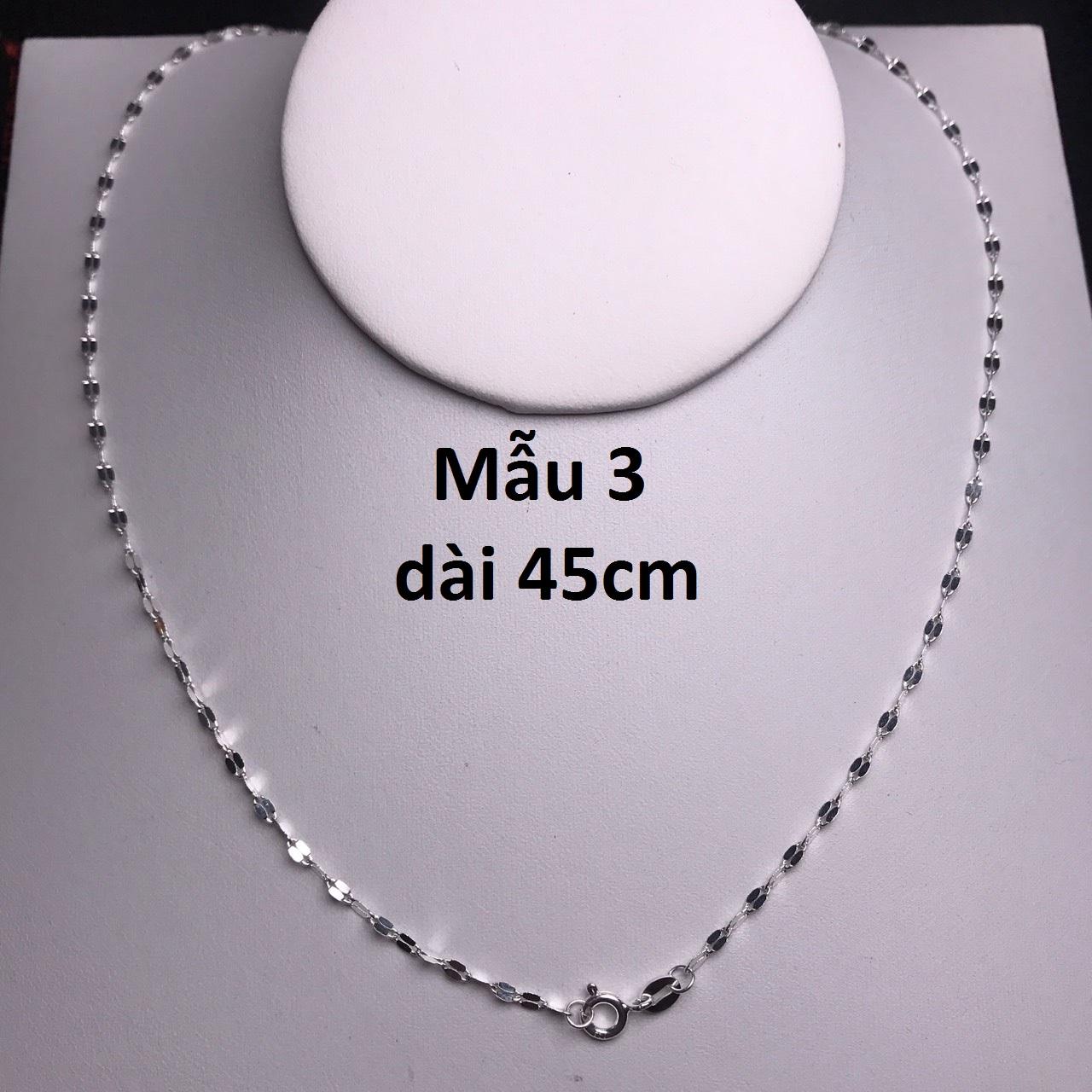 Dây chuyền bằng bạc sợi mảnh dài 45cm