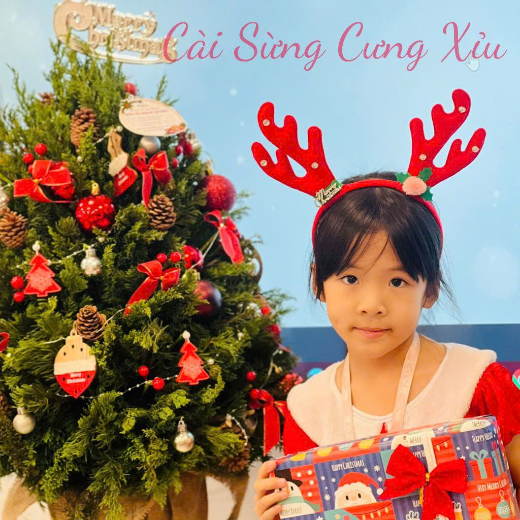 Băng đô cài tóc sừng tuần lộc hóa trang lễ giáng sinh - Phụ kiện hóa trang Noel