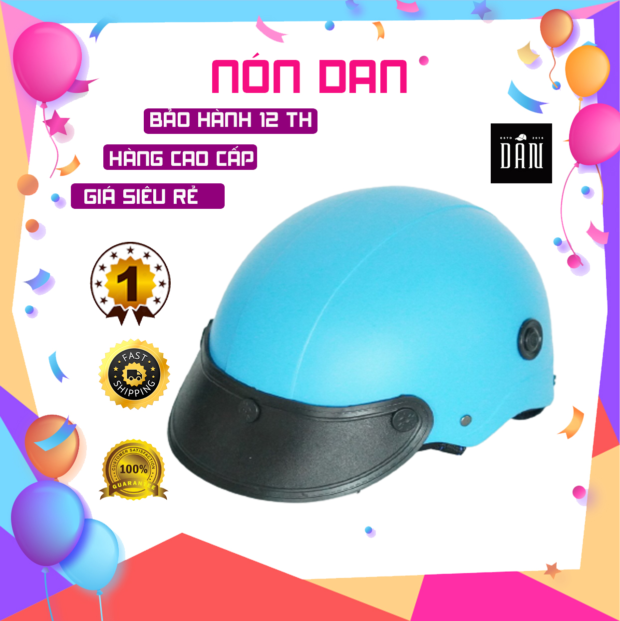 Nón Bảo Hiểm Thời Trang DANSHOP Nón bảo hiểm Nón Sơn Có Thông Gió 19 Màu-Cam Kết Như Hình. Thời Trang - Chất Lượng - Giá Tốt