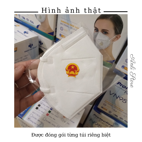 Khẩu trang y tế N95 logo Quốc Huy/Đoàn Khẩu trang 5 lớp - MEDCARE DIRECT