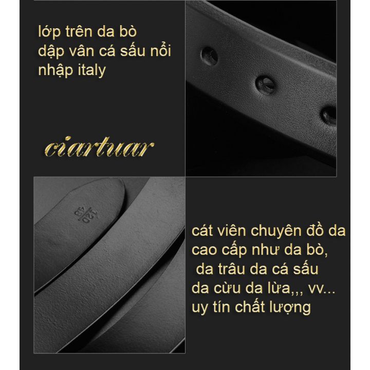 thắt lưng da ciartuar nhập khẩu italy