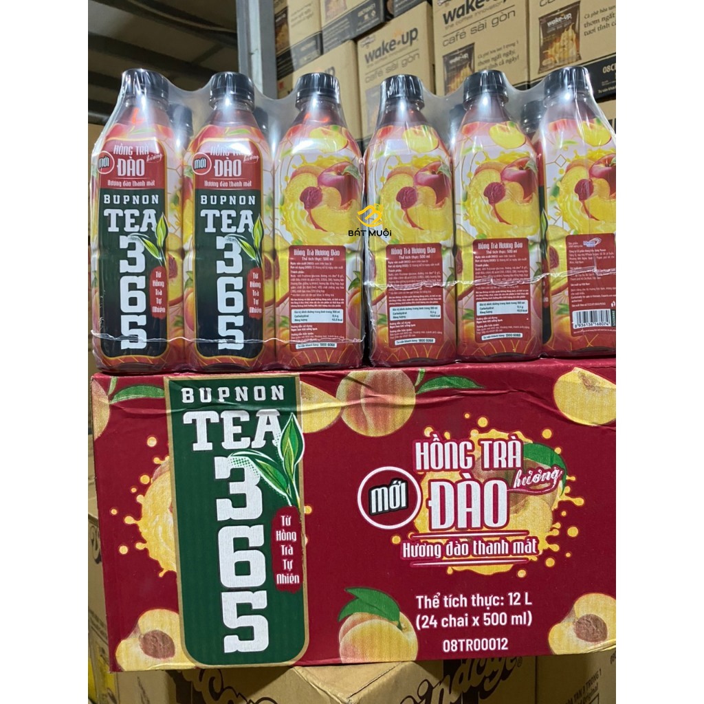 Bupnon ea365 peach tea bottles 500ml-bat Muoi tea