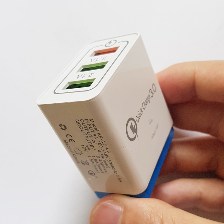 Củ Sạc Nhanh 3 cổng Quick Charge 3.0