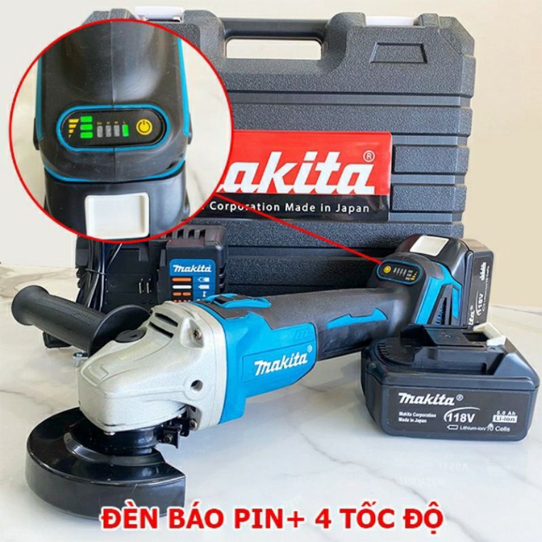 Máy mài pin makita 118v dây đồng 100% không chổi than- máy cắt pin