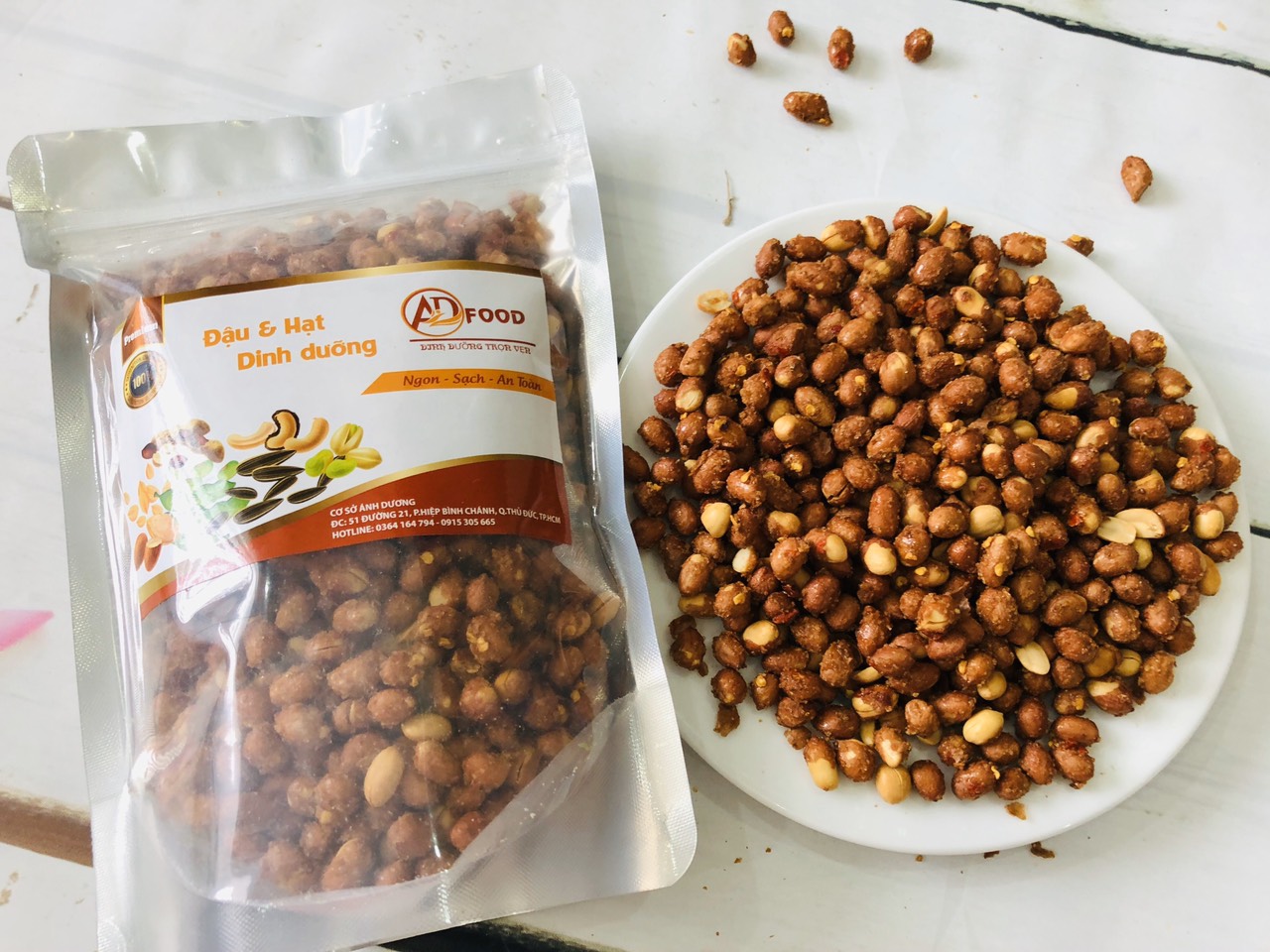 combo 2kg đâu phộng rang tỏi ớt_Monhi_Food