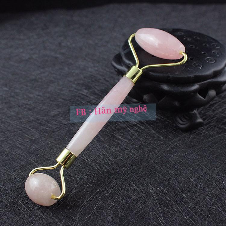 [FreeshipMAX] Cây lăn massage (lạnh)  đá thạch anh hồng tự nhiên