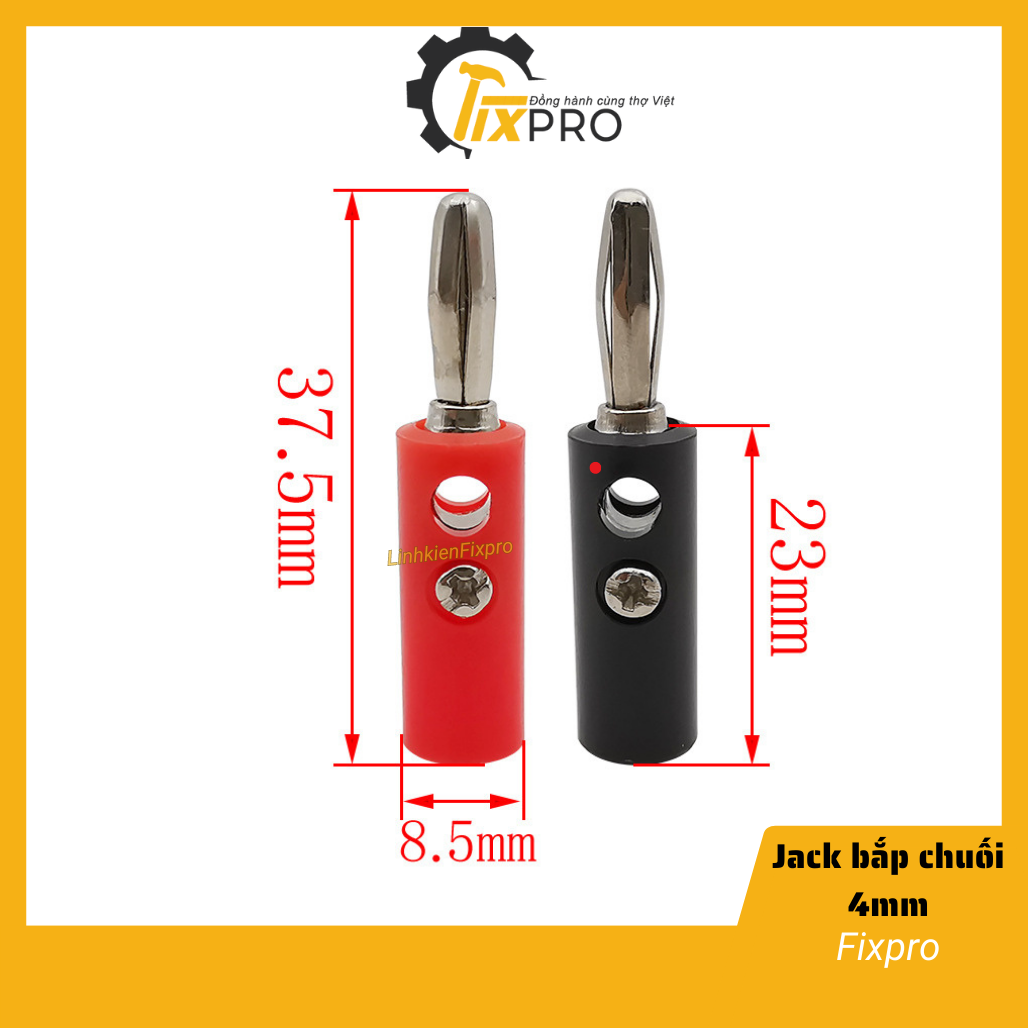 [5 cặp] Đôi jack bắp chuối cái 4mm đực+cái chất lượng tốt