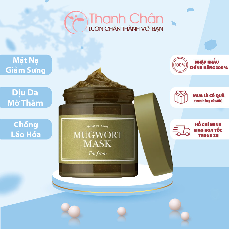 Mặt Nạ Ngải Cứu I'm From Mugwort Mask 110g, Giảm Đỏ Sưng Mụn