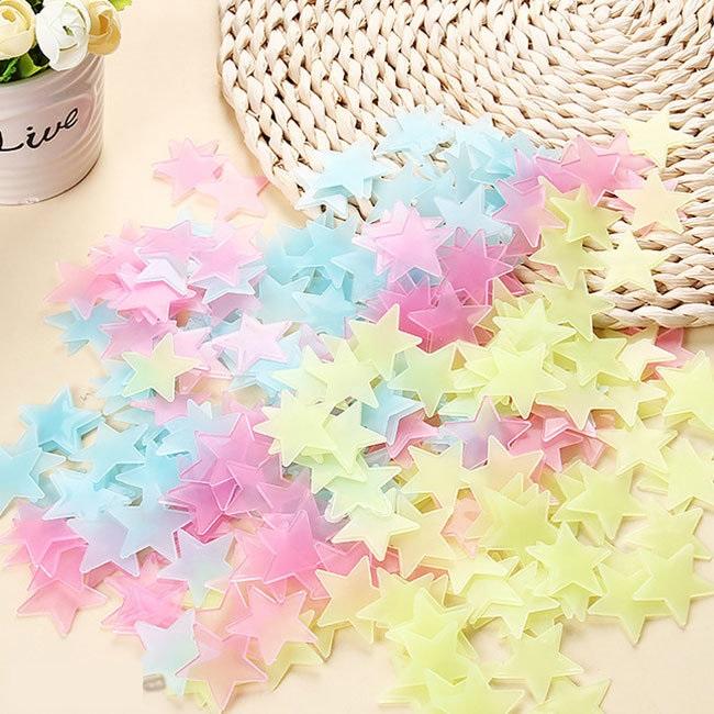 Bộ 100 Ngôi Sao Dán Tường Dạ Quang HEINLER phát sáng trong đêm 1000002626