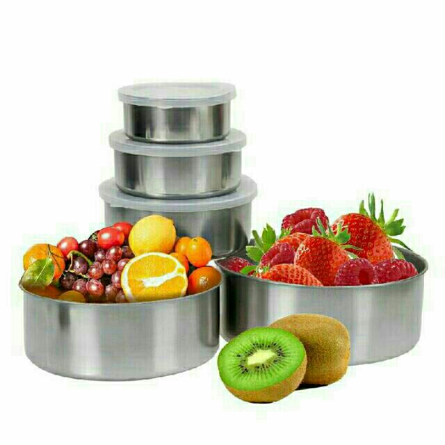 Bộ 5 Hộp Đựng Thực Phẩm Bằng Inox