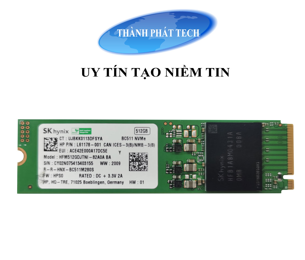 Pcie Nvme Sk Hynix Bc511 Nvme 512gb Bc511 Nvme Sk Hynix SK Hynix