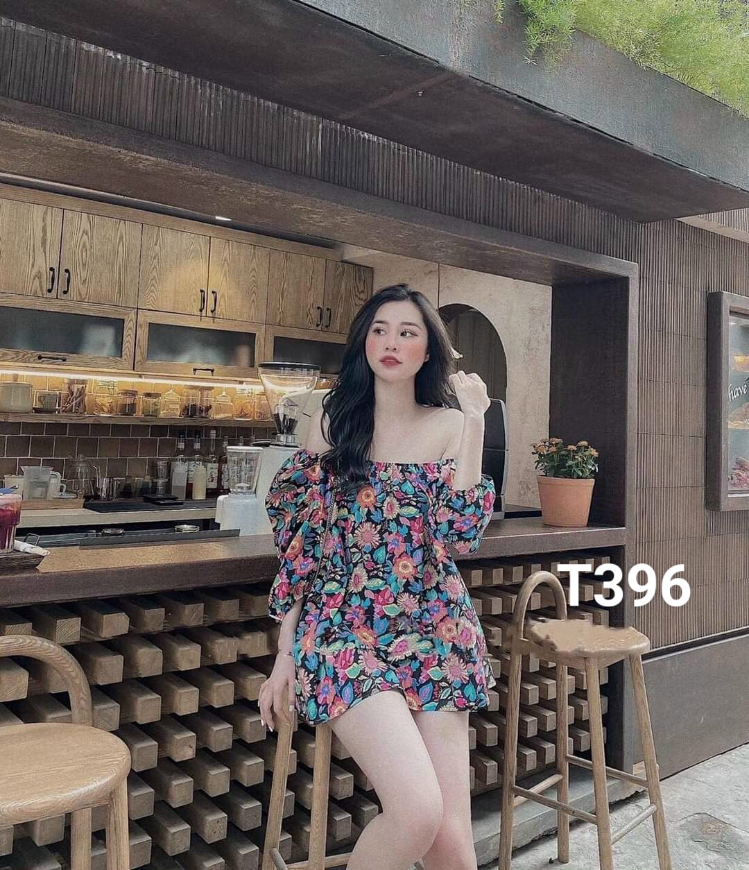 Đầm xòe cup ngực lụa 3d có mút màu y hình T396