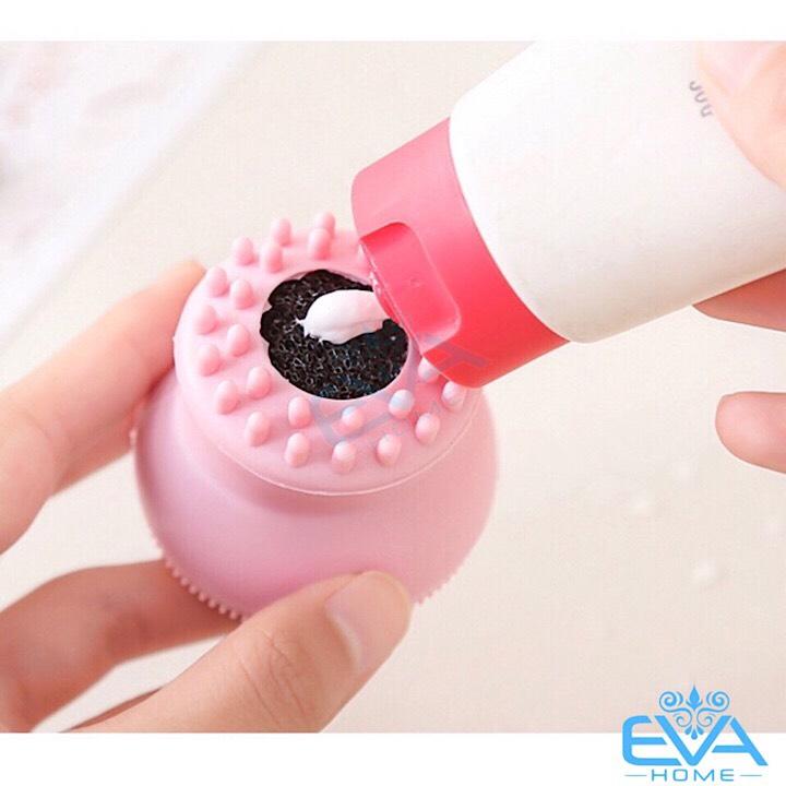 [HCM]Cọ Rửa Mặt Bạch Tuộc Silicon Kèm Đầu Massage