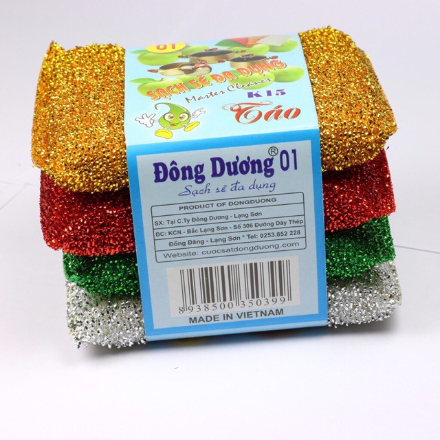 [HCM]CƯỚC KẼM, MIẾNG RỬA CHÉN BÁT KIM TUYẾN TẠO BỌT