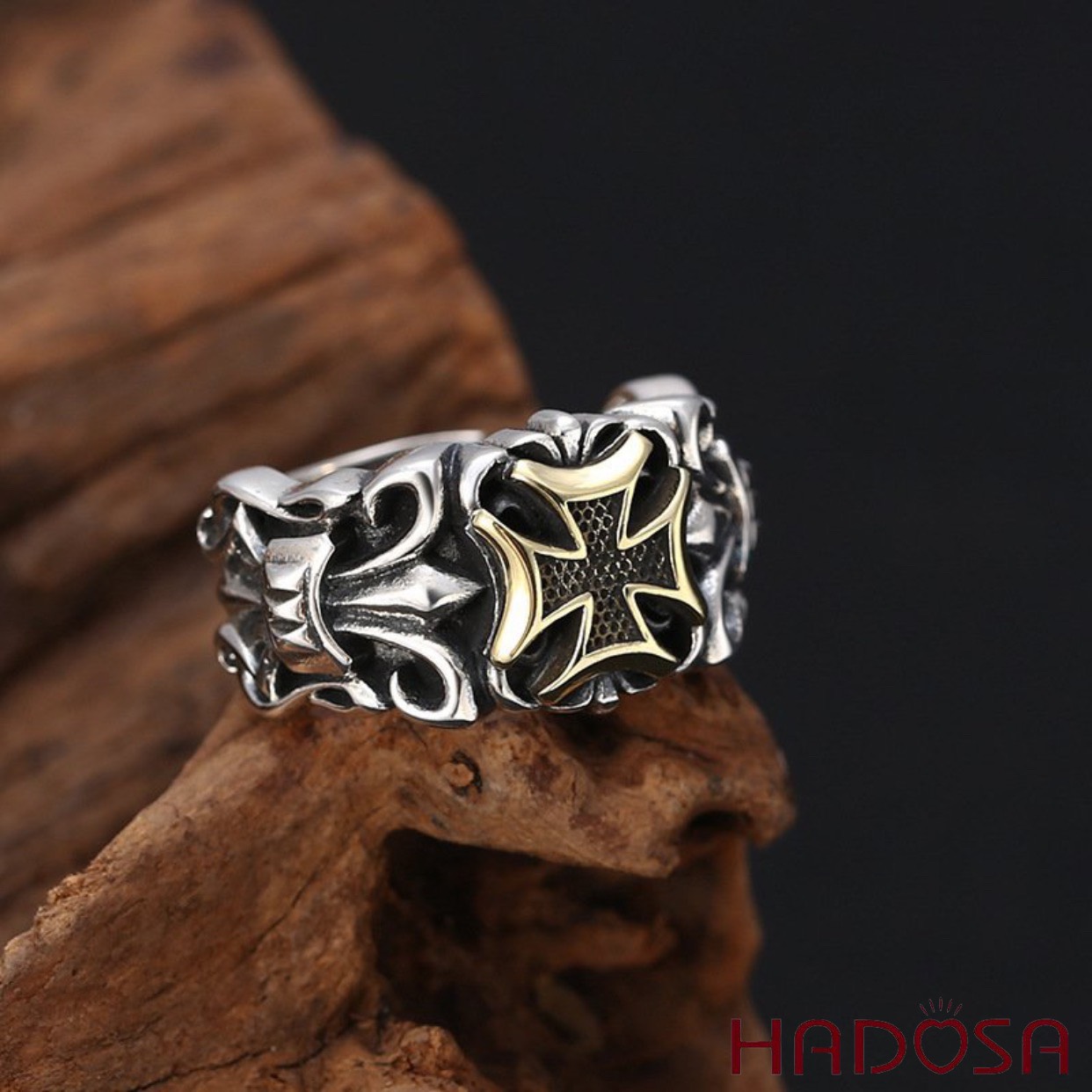 [HCM] (Hadosa) (Ảnh thật) (Freeship) Nhẫn bạc Nam bạc Thái chorm heart