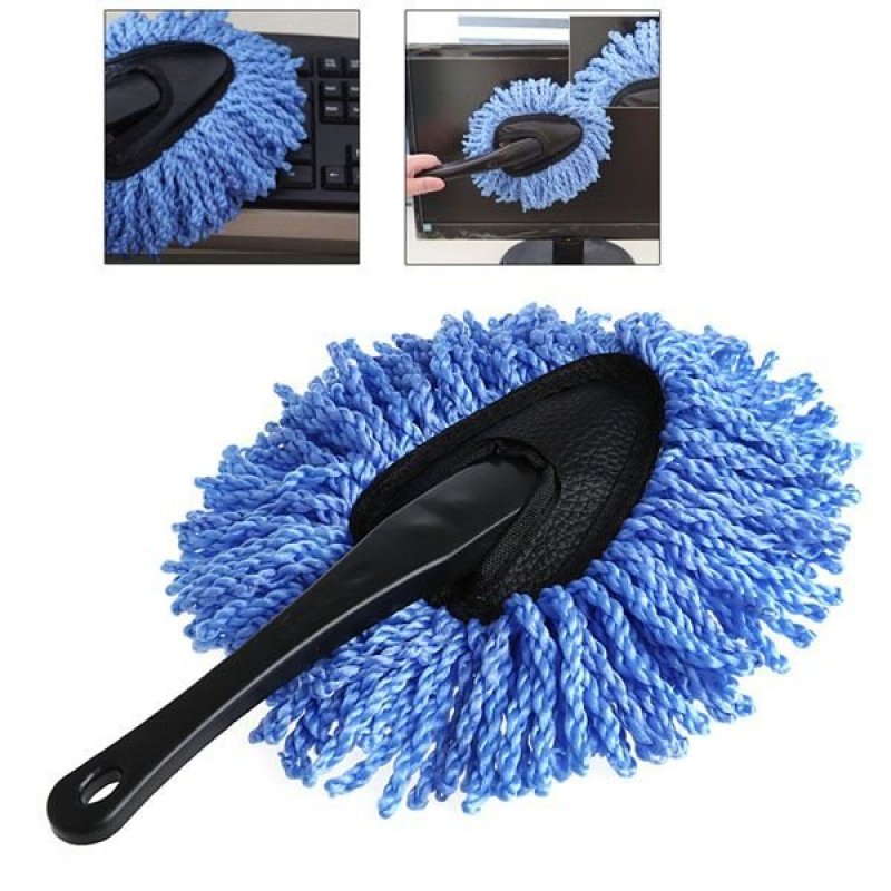 Chổi lau bụi ô tô bằng sợi bông mềm chống xước (xanh)21