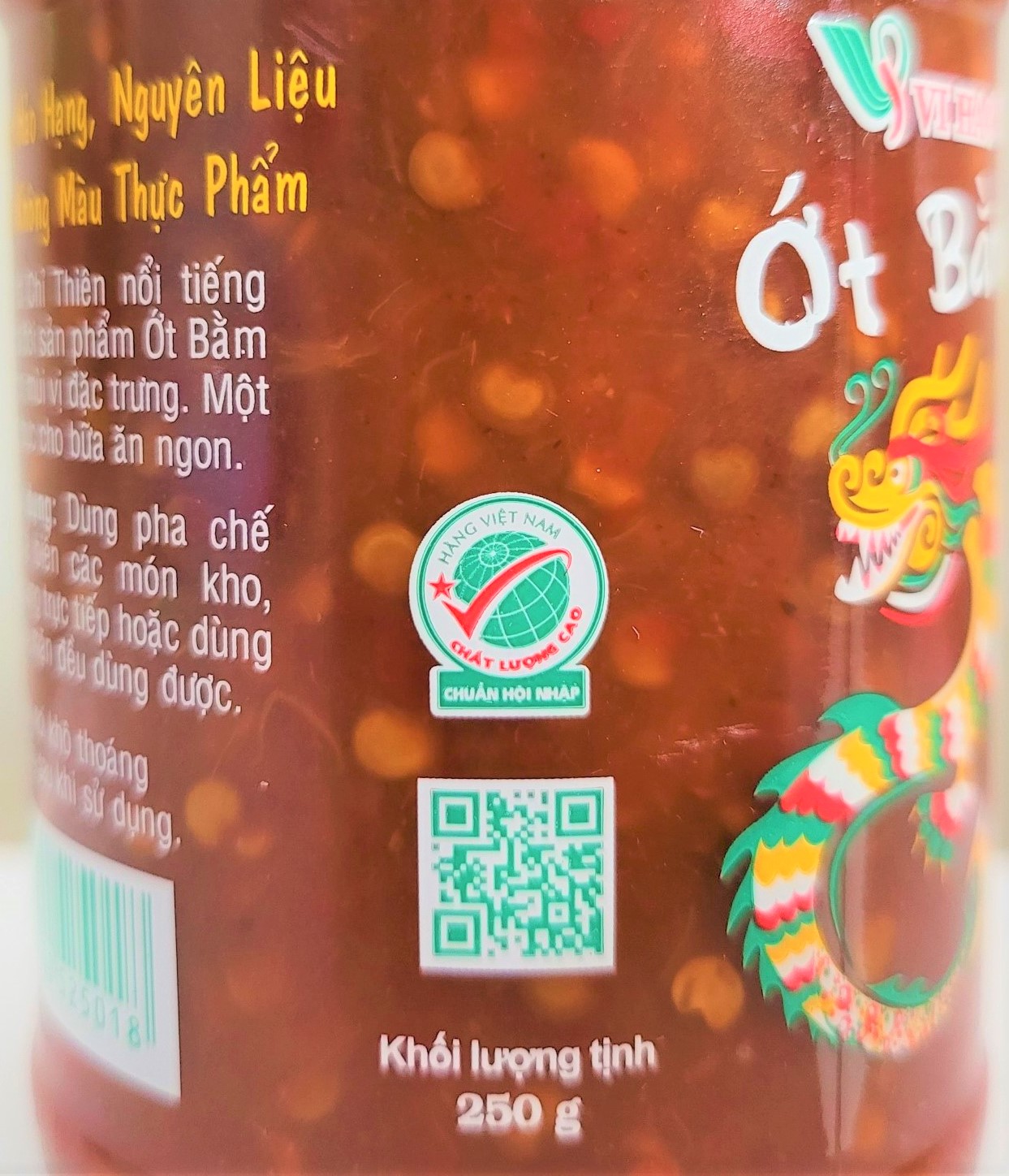 (hủ 250g) ỚT BẰM (từ ớt Chỉ Thiên) VỊ HẢO Chopped Chilli