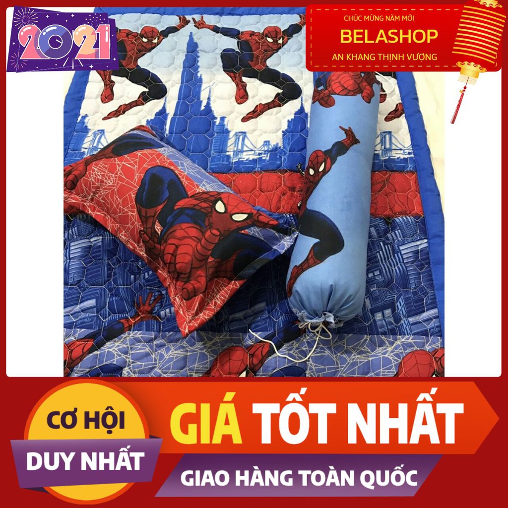 Set chăn gối cho bé 5 món mẫu người nhện