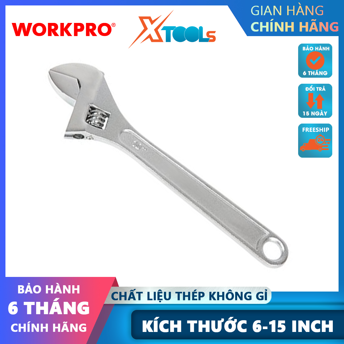Mỏ lết (Cờ lê điều chỉnh được) Workpro